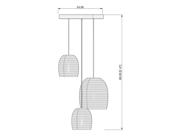 Bell Scraplights Cluster Circular Pendant Light