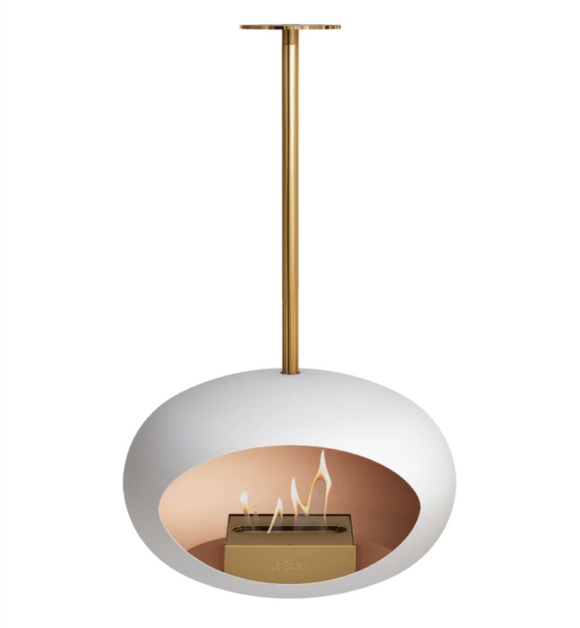 White / Rose Gold / Large: 47.2 in height Dome Sky Fireplace OPEN BOX