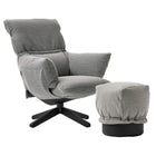 Lud'o Lounge Chair with Ottoman Spokes Base