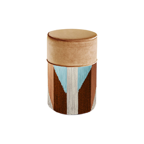 Treasure Tribe Fringe Small Pouf