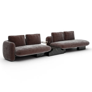 Overlap Bumper Sectional Sofa