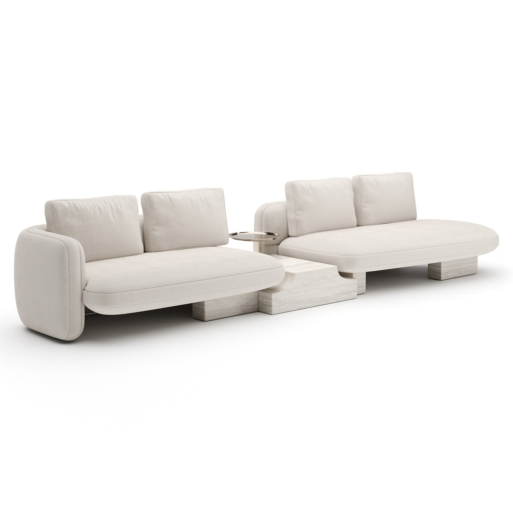 Overlap Bumper Sectional Sofa
