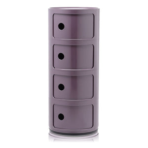 Violet / 4 Elements: 12.6 in Dia x 30.4 in H Componibili Round Storage OPEN BOX
