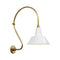 Visual Comfort Signature x Thomas O'Brien Academy Larrabee Barn Outdoor Wall Light  option Hand Rubbed Antique Brass / White