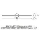 Elizabeth LED Bathroom Vanity Light