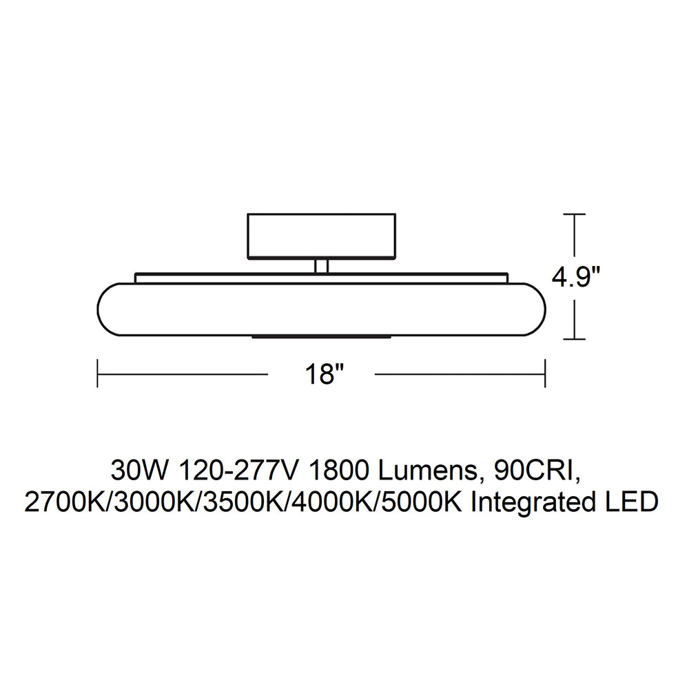 June LED Semi Flush Mount