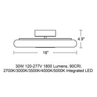 June LED Semi Flush Mount