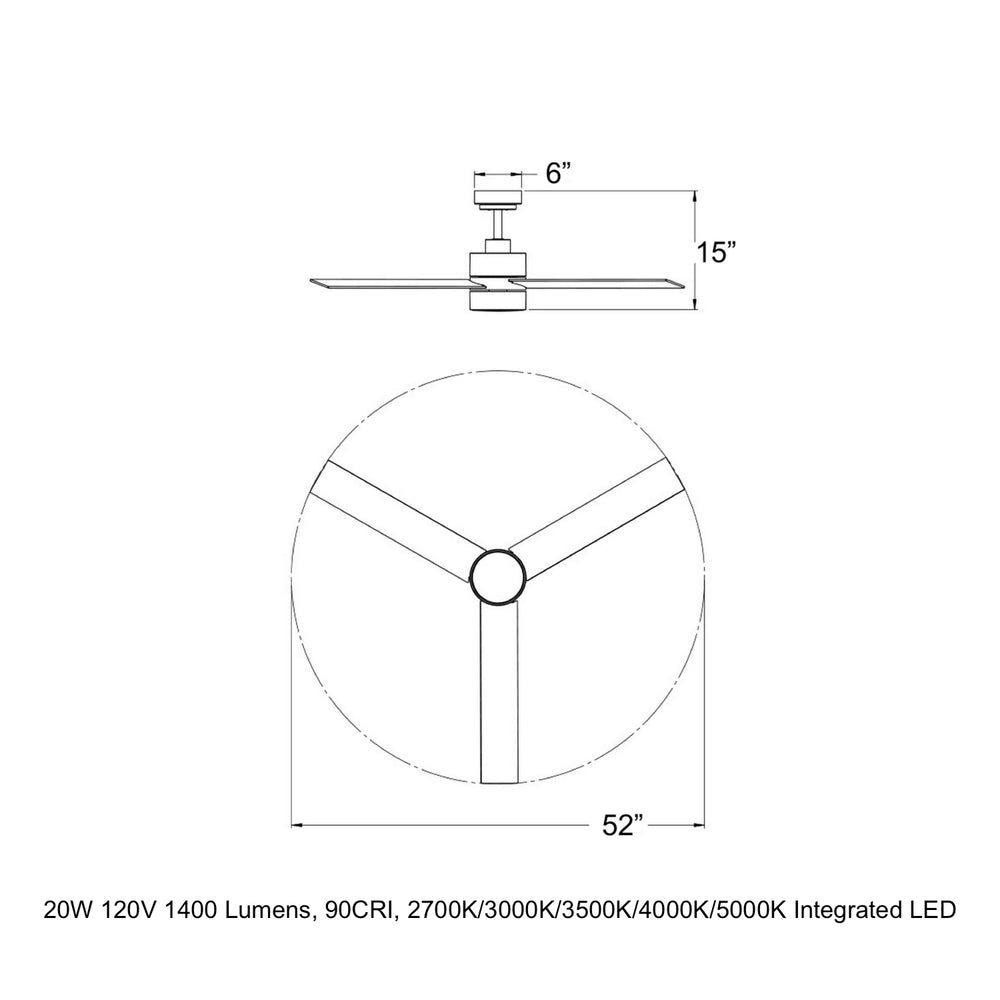 Santo LED Ceiling Fan