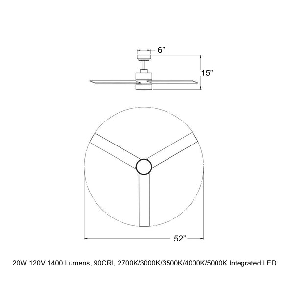 Santo LED Ceiling Fan