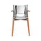 Poêle Dining Chair with Armrest  option Mirror Polished / Brown