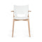 Poêle Dining Chair with Armrest  option White / Natural