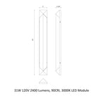 Caesar LED Bathroom Vanity Light