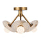 Dahlia LED Semi Flush Mount  option Vintage Brass