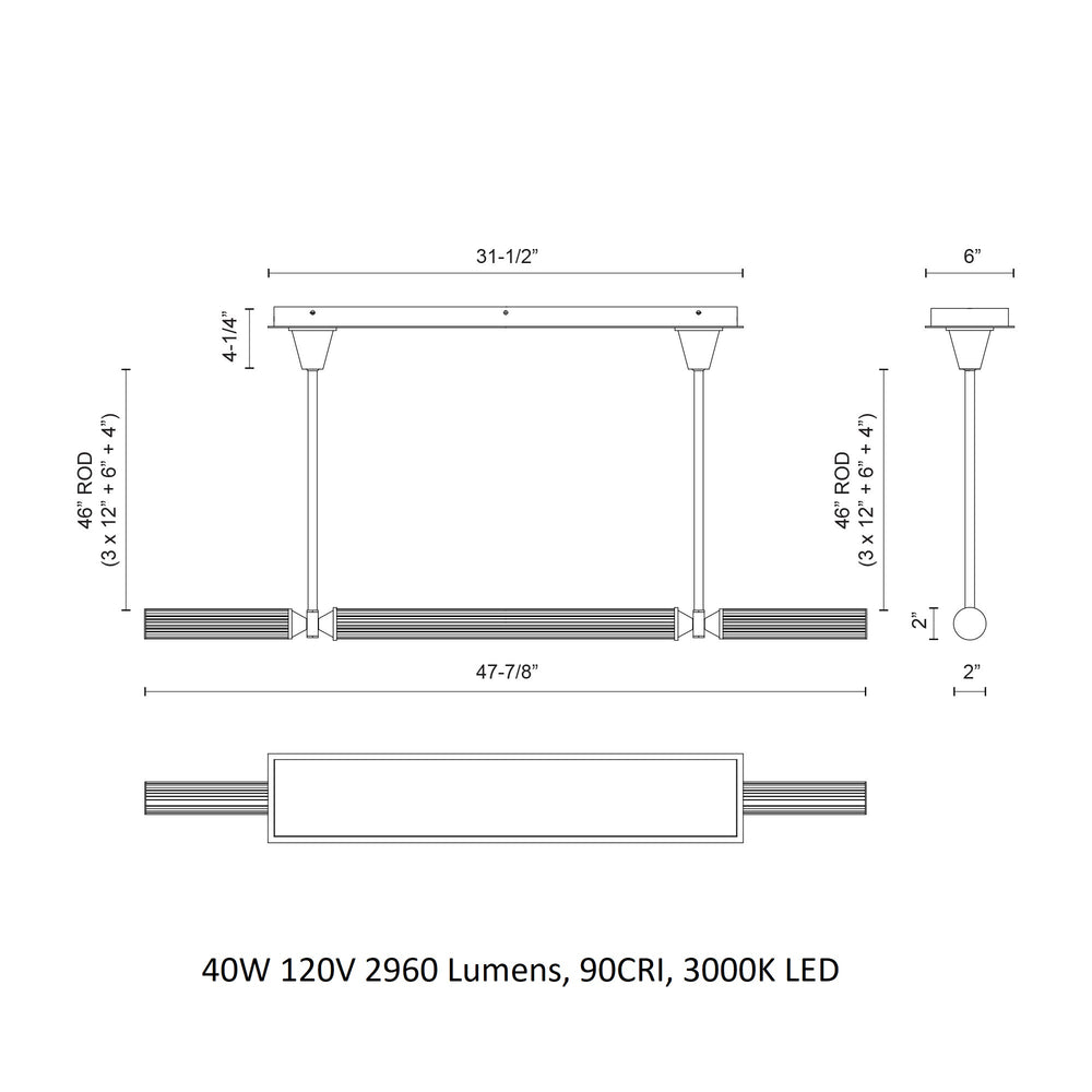 Edwin LED Linear Pendant Light