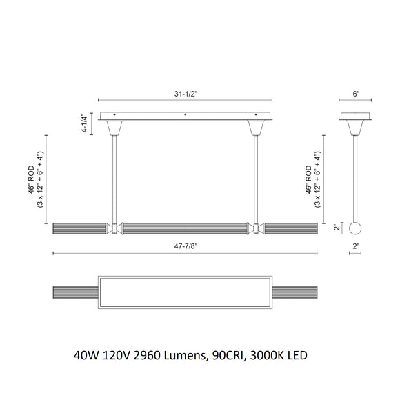 Edwin LED Linear Pendant Light