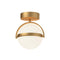 Globo LED Semi Flush Mount  option Brushed Gold