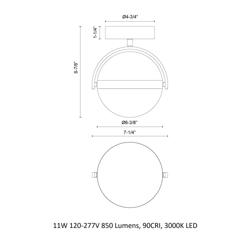 Globo LED Semi Flush Mount