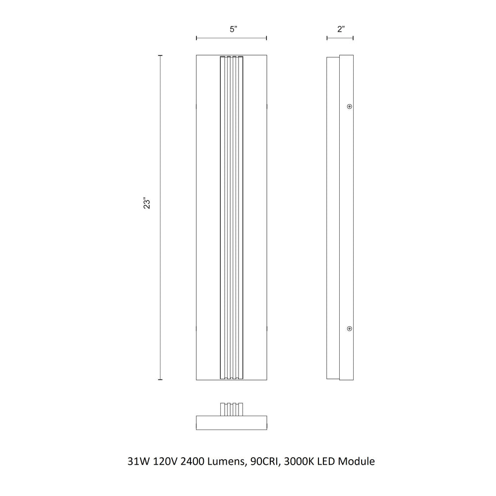 Kismet Tall LED Bathroom Vanity Light