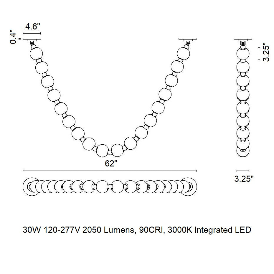 Akoya Bead LED Pendant Light