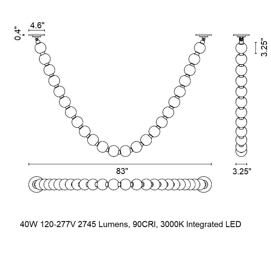 Akoya Bead LED Pendant Light