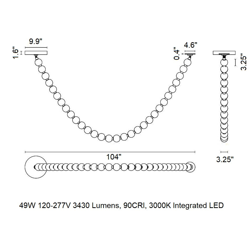 Akoya Bead LED Pendant Light