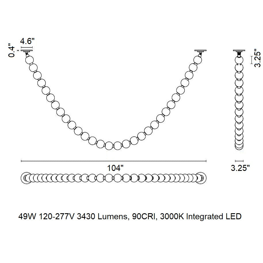 Akoya Bead LED Pendant Light
