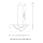 Aryas LED Linear Pendant Light
