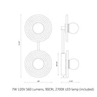 Dahlia LED Bathroom Vanity Light