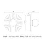 Dahlia LED Bathroom Vanity Light