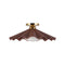 Furrow Semi-Flush Mount  option Burgundy