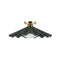 Furrow Semi-Flush Mount  option Pine Green