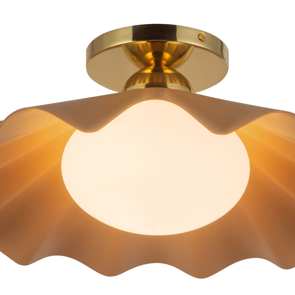 Furrow Semi-Flush Mount