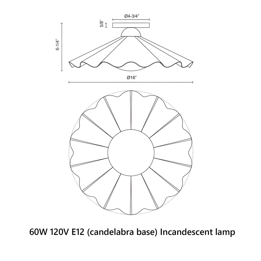 Furrow Semi-Flush Mount