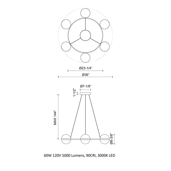 Tagliato LED Chandelier