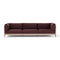 Stilt 3 Seater Sofa  option St.Moritz 077 / Cuoio 41 Leather / Natural Oak