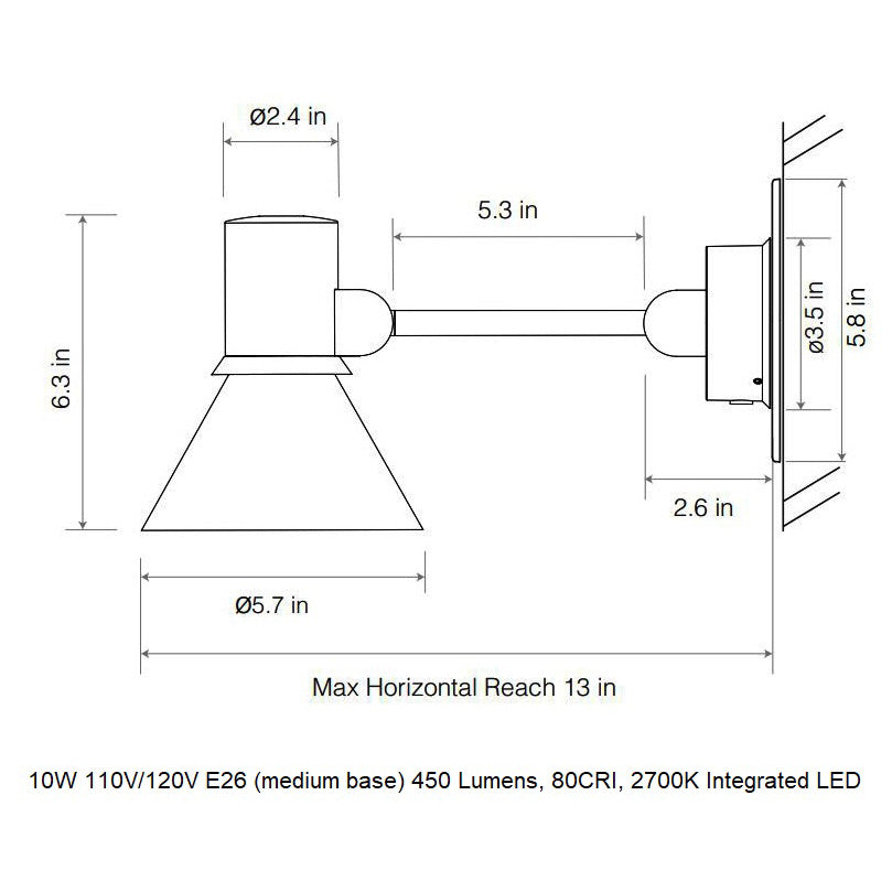 Type 80 W2 LED Wall Light