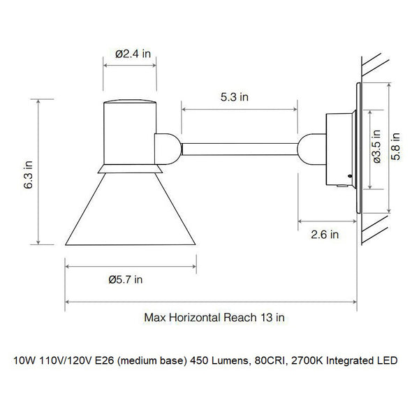 Type 80 W2 LED Wall Light