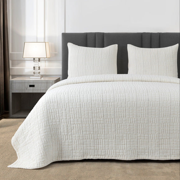 Pickstitch Coverlet Set