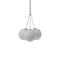 Glass 120 Cluster LED Chandelier  option Brushed Aluminum