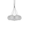 Glass 120 Cluster LED Chandelier  option 7 Lights