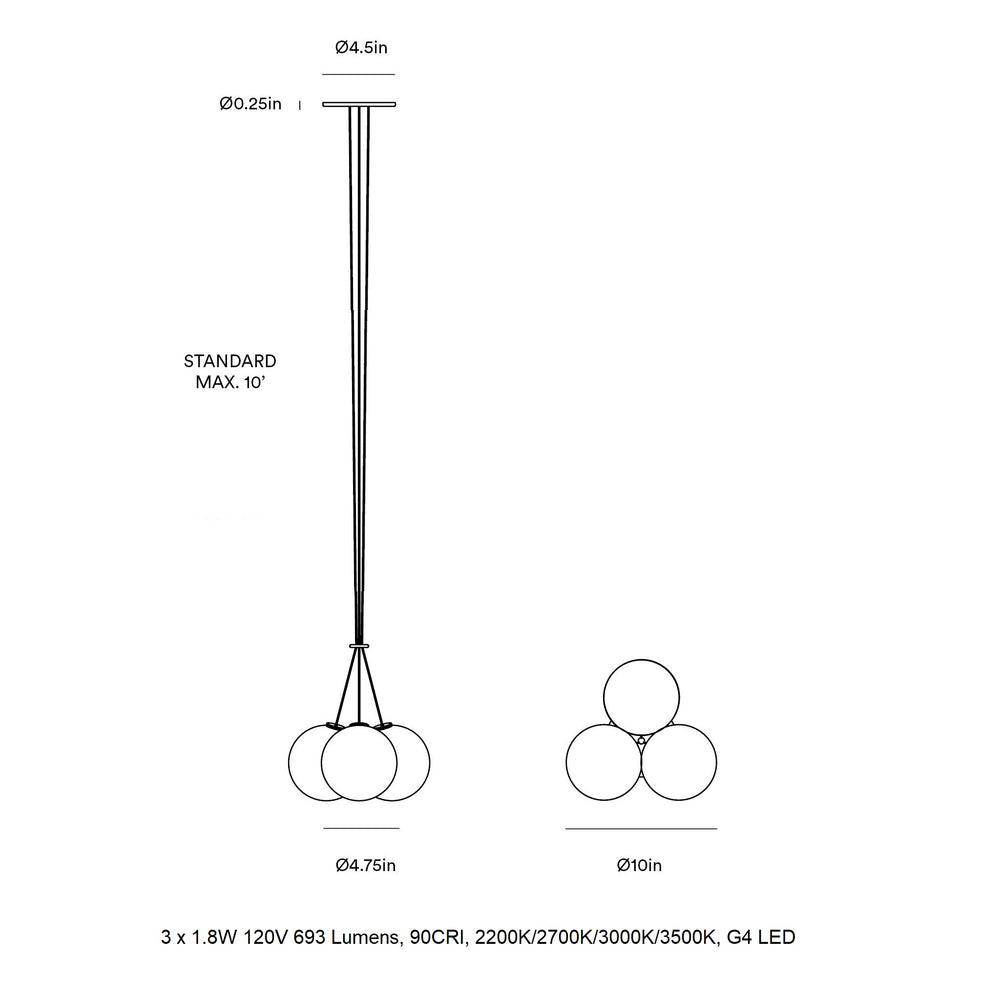 Glass 120 Cluster LED Chandelier
