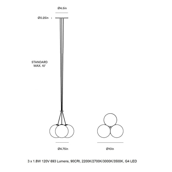 Glass 120 Cluster LED Chandelier