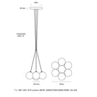 Glass 120 Cluster LED Chandelier