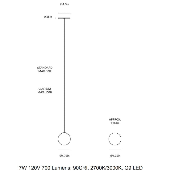 Glass LED Pendant Light