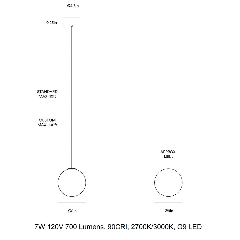 Glass LED Pendant Light