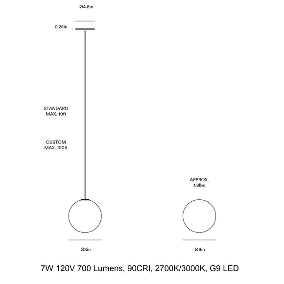 Glass LED Pendant Light