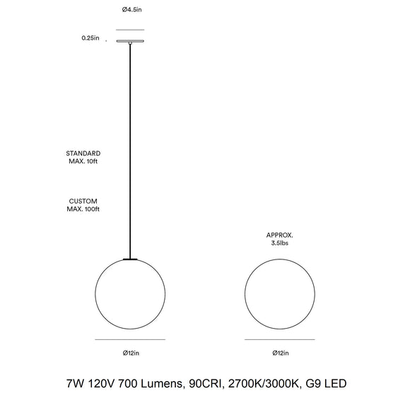 Glass LED Pendant Light