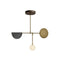 Phase LED Chandelier  option Brushed Antique Brass