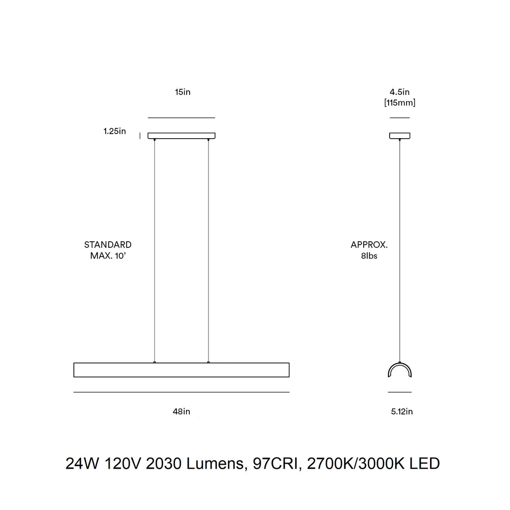 Pola Linear LED Pendant Light