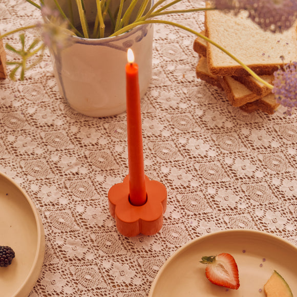 Poppy Candle And Incense Holder (Set of 2)